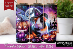 Guinea Pig Halloween Tumbler Wrap Cute Animal Tumbler PNG Product Image 1