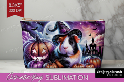 Guinea Pig Halloween Cosmetic Bag Cute Animal Makeup Bag PNG Product Image 1
