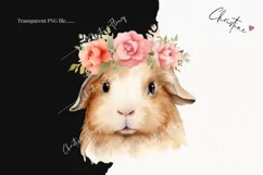 Guinea Pig With Flower Crown PNG | Spring PNG Product Image 2