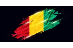 National Flag of Guinea with Brush Paint Style Product Image 1