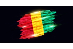 Guinea National Flag with Grunge Brush Stroke Style Product Image 1