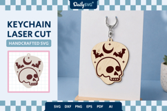 Halloween Skull Keychain Product Image 1