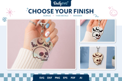 Halloween Skull Keychain Product Image 2