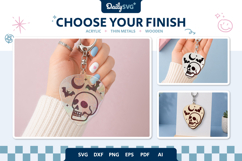 Halloween Skull Keychain Product Image 2