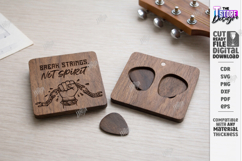 Guitar Pick Holder Laser Cut | Storage Box | Square Pick Box Product Image 1