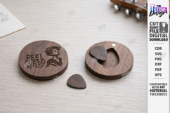 Guitar Pick Holder Laser Cut | Storage Box | Round Pick Box Product Image 1