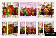 Gummy Bear Summer Tumbler Designs 3D Tumbler Wrap PNG