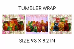 Gummy Bear Summer Tumbler Designs 3D Tumbler Wrap PNG