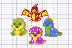 Gummy Dinosaurs Kawaii 3D SVG Product Image 2