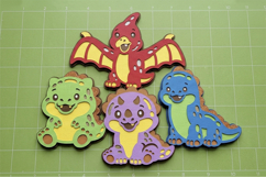 Gummy Dinosaurs Kawaii 3D SVG Product Image 4