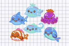 Gummy Sea Animals Kawaii 3D SVG Product Image 2