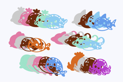 Gummy Sea Animals Kawaii 3D SVG Product Image 3