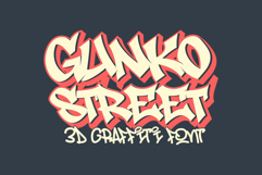 Gunko Street | Bold 3D Graffiti Font OTF &amp; TTF Product Image 1