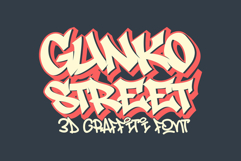 Gunko Street - 3D Layered Graffiti Font Product Image 1
