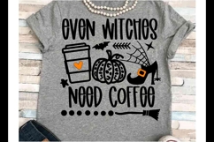 Fall SVG DXF JPEG Silhouette Cricut Halloween witches coffee Product Image 1