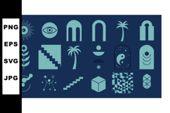 Abstract geometric shapes and symbols vector illustration wi Product Image 1