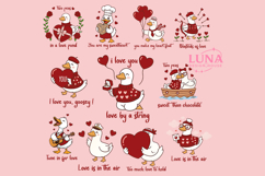 Valentine Goose Bunde 11 Png, Cute Lovely Goose Coquette Png Product Image 1
