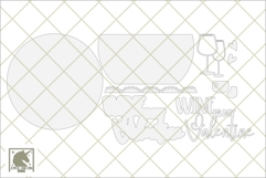 Wine Is My Valentine Door Sign SVG | Wine Lover Welcome Sign Product Image 2