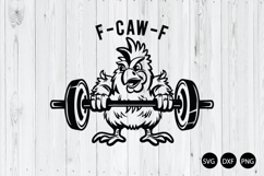 Funny F-Caw-F Chicken SVG, Screaming Rooster Meme SVG Product Image 1