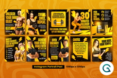 Gym &amp; Fitness Social Media Template Product Image 2