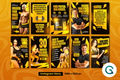 Gym &amp; Fitness Social Media Template Product Image 3