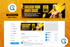 Gym &amp; Fitness Social Media Template Product Image 5