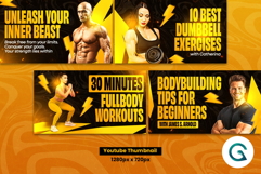 Gym &amp; Fitness Social Media Template Product Image 6