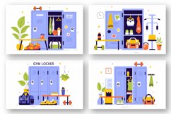 9 Gym Locker Room Illustration Product Image 2