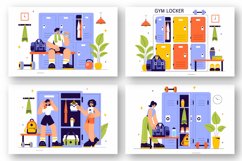 9 Gym Locker Room Illustration Product Image 3