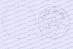Hello Spring Round Sign SVG | Cow Head Wood Sign SVG Product Image 2