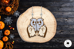 Spooky Season Halloween Earrings | Ghost Earrings SVG Product Image 3