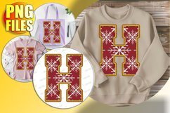 H Doodle Letter Style Design Cheerful Holiday Vibe! Product Image 1