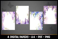 4 Digital Papers Vintage Flowers I Planner Pages A4 Product Image 2