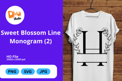 Simple Blossom Line Monogram Product Image 1