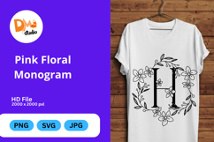 Pink Floral Monogram Product Image 1