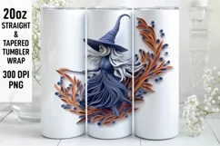 Halloween Tumbler Wrap | Quilling Witch Tumbler Wrap Product Image 1