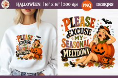 Sarcastic Halloween Adulting Sublimation | Vintage Halloween Product Image 1