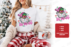 Ho Ho Ho Glitter Santa Christmas Shirt Design Product Image 1