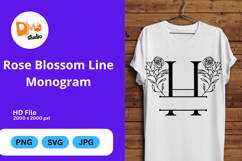 Rose Blossom Line Monogram Product Image 1