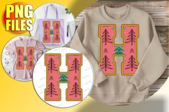 H Doodle Letter Style Print Jolly Winter Vibes! Product Image 1