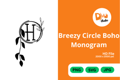 Breezy Circle Boho Monogram - Hand Drawn Floral Letter Set Product Image 1