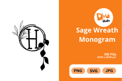 Sage Wreath Monogram Product Image 1