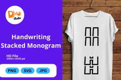 Handwriting Stacked Monogram Product Image 1
