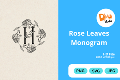 Rose Leaves Monogram Product Image 1