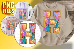 H Doodle Letter Valentine Whimsical Romantic Spirit! Product Image 1