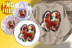 H Doodle Letter Valentine Whimsical Festive Style! Product Image 1