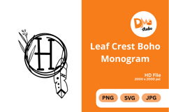 Leaf Crest Boho Monogram - Hand Drawn Botanical Letters Product Image 1