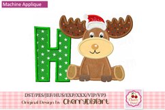 Reindeer Monograms Alphabet machine embroidery bundle 2296B Product Image 2