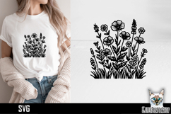 Flower Svg, Flower Meadow Svg, Wildflower Svg Product Image 1