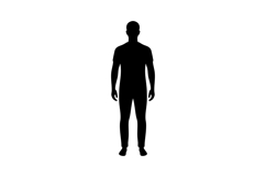 human silhouette isolated on white Product Image 1